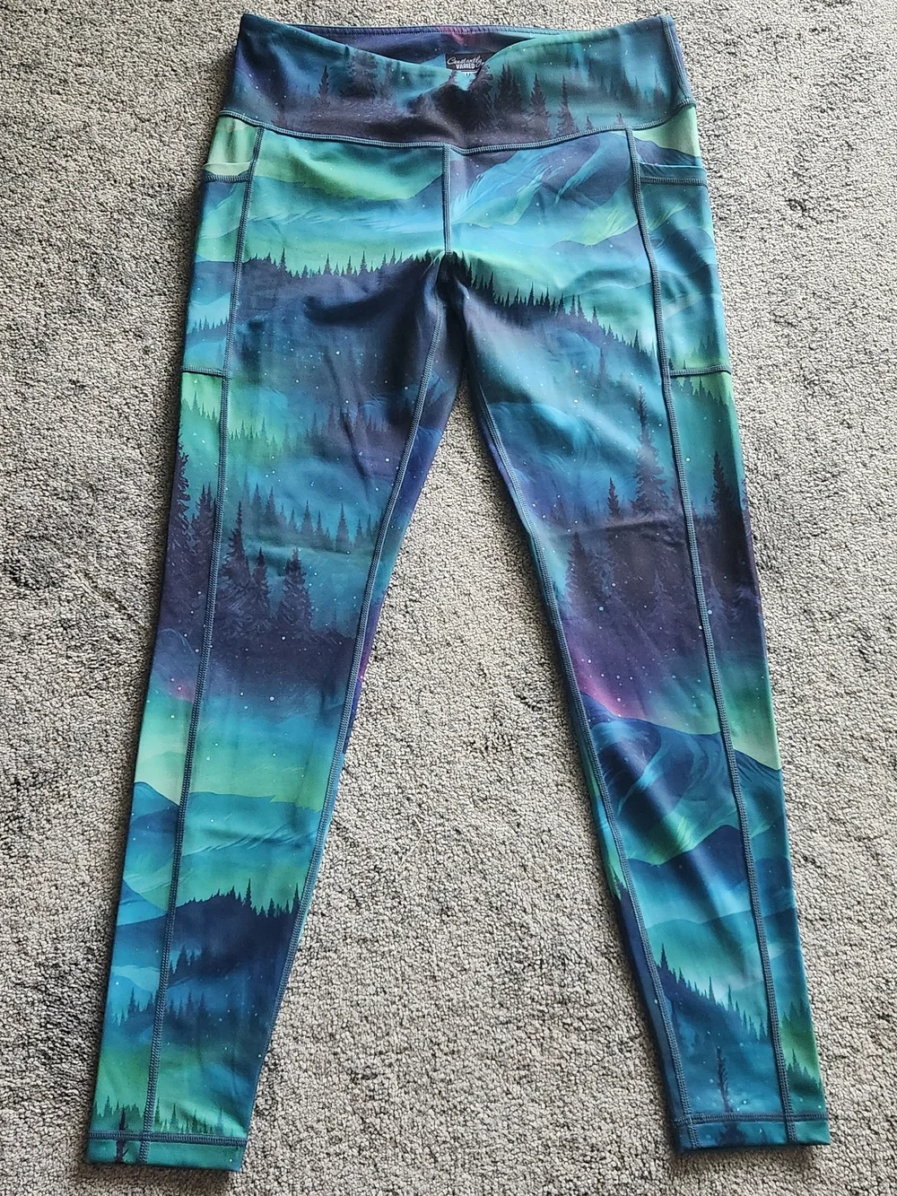 Constantly Varied Gear Northern Lights Forest Leggings - Blue & Green - Picture 1 of 2